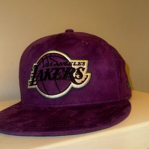 Los Angeles Lakers 59Fifty New Era Purple Suede Hat Cap SnapBack